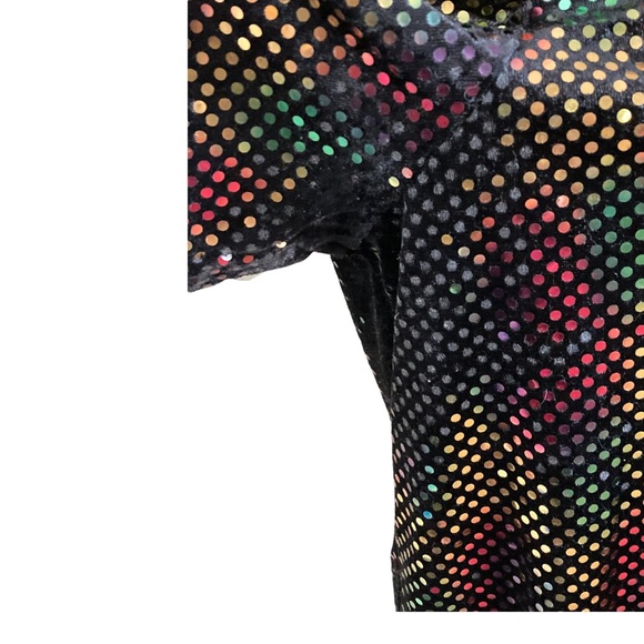 Sold! Kathie Lee Collection vintage black with rainbow sequins shirt sz XL - Picture 6 of 6